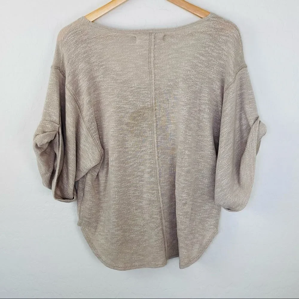 Free People Beach Nani tee in beige size medium